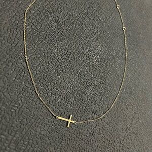 Stella & Dot Gold Plated Cross Necklace